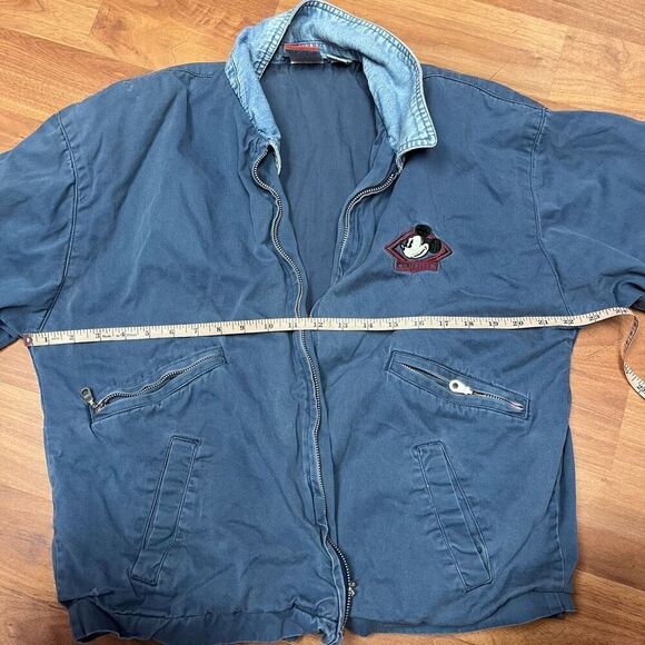 Mickey INC Womens Blue Embroidered Long Sleeve Denim Canvas Jacket Size Small - Picture 11 of 14